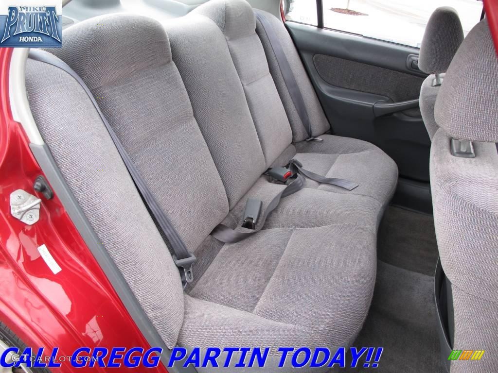 1998 Civic LX Sedan - Inza Red Pearl / Gray photo #12