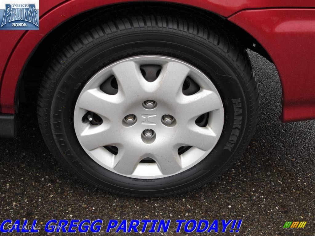 1998 Civic LX Sedan - Inza Red Pearl / Gray photo #24