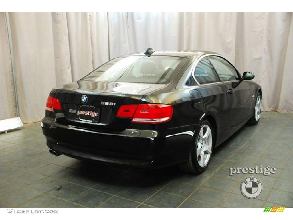 2009 3 Series 328xi Coupe - Jet Black / Black photo #4