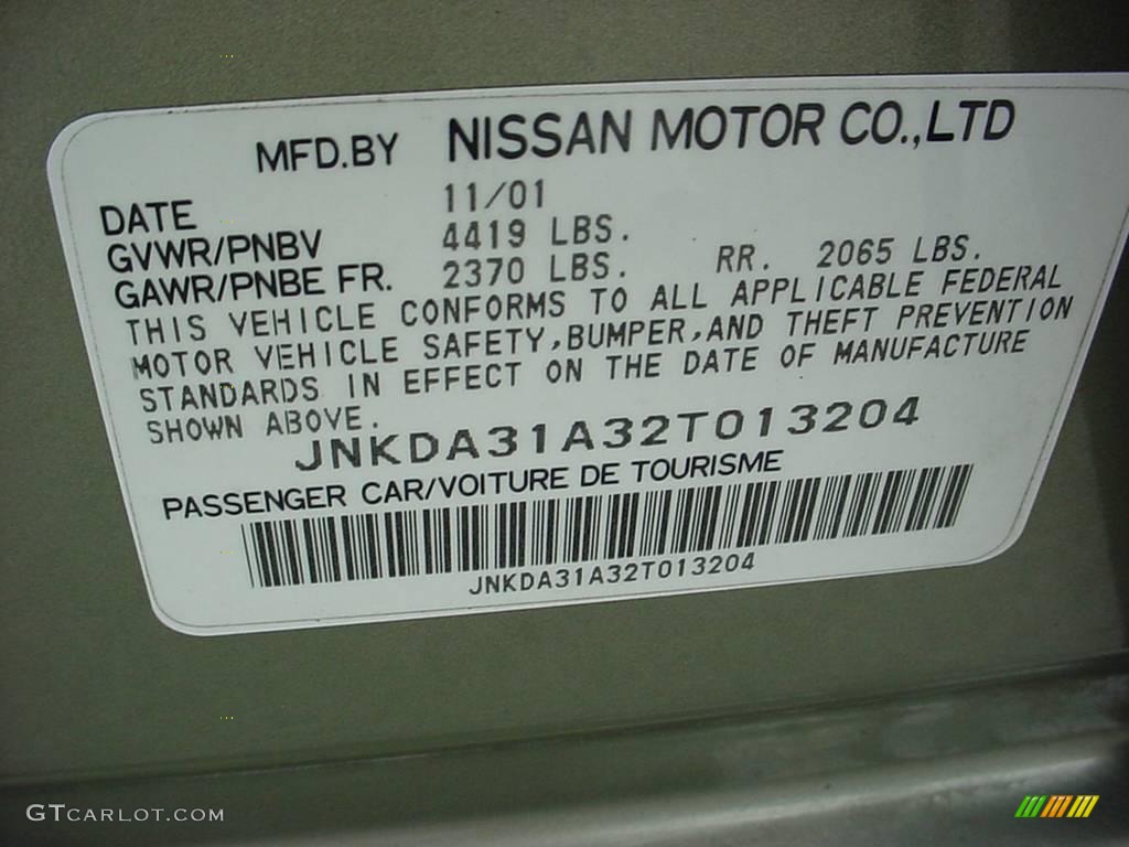 2002 I 35 - Millenium Jade Metallic / Willow photo #28