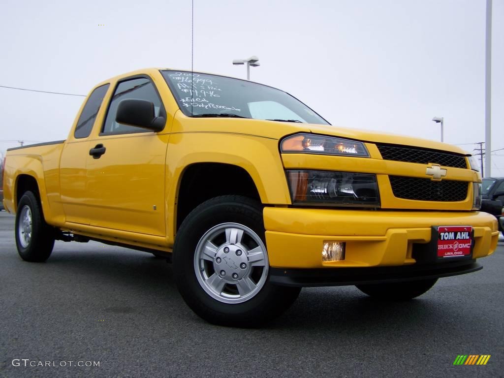 2007 Colorado LS Extended Cab - Yellow / Medium Pewter photo #1