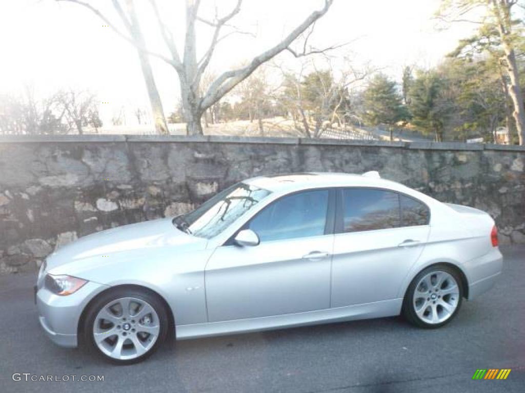 2007 3 Series 335i Sedan - Titanium Silver Metallic / Grey photo #2