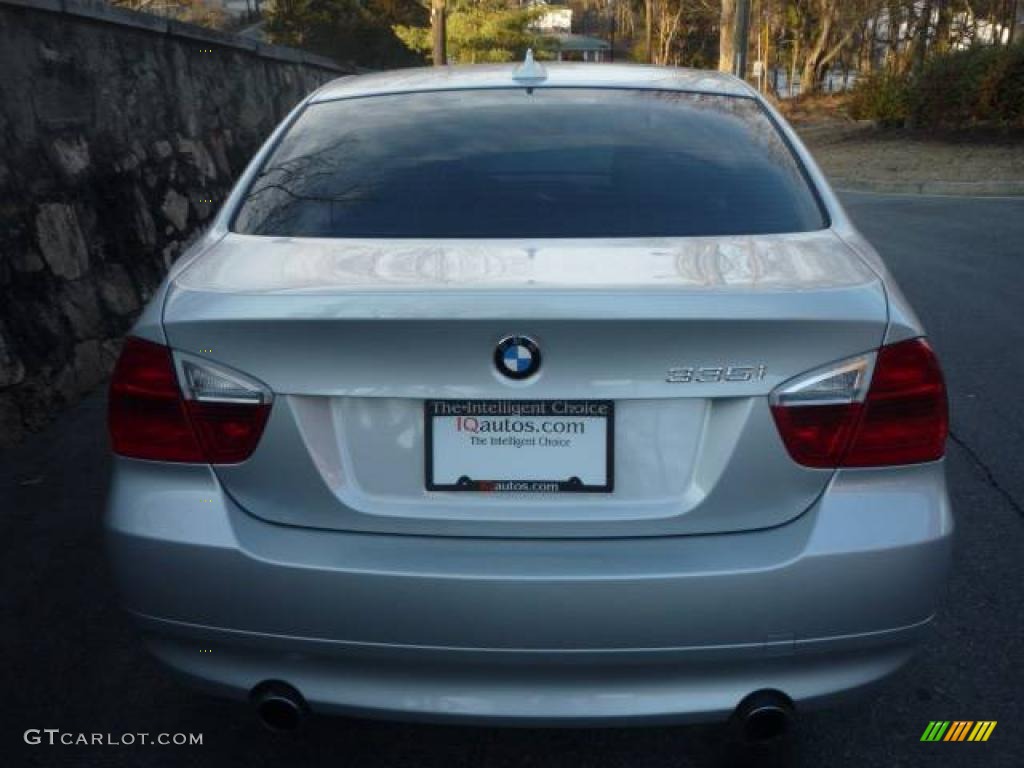 2007 3 Series 335i Sedan - Titanium Silver Metallic / Grey photo #6