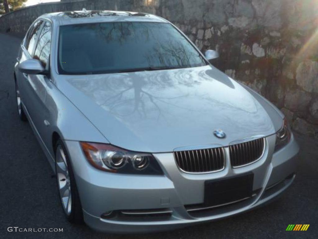 2007 3 Series 335i Sedan - Titanium Silver Metallic / Grey photo #10