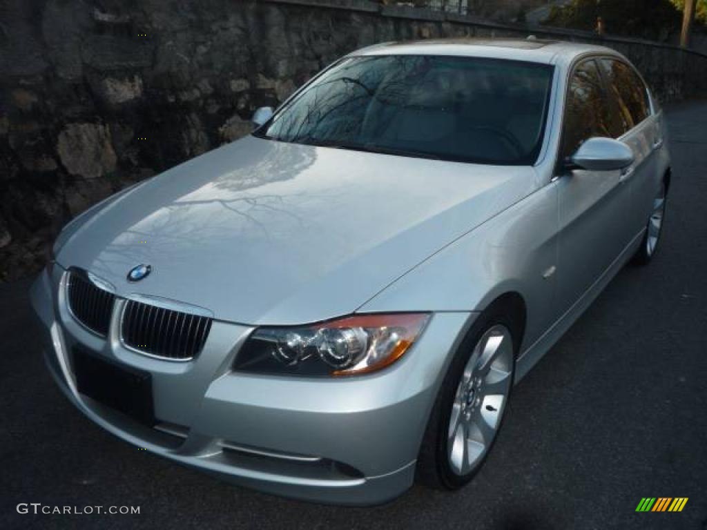 2007 3 Series 335i Sedan - Titanium Silver Metallic / Grey photo #11