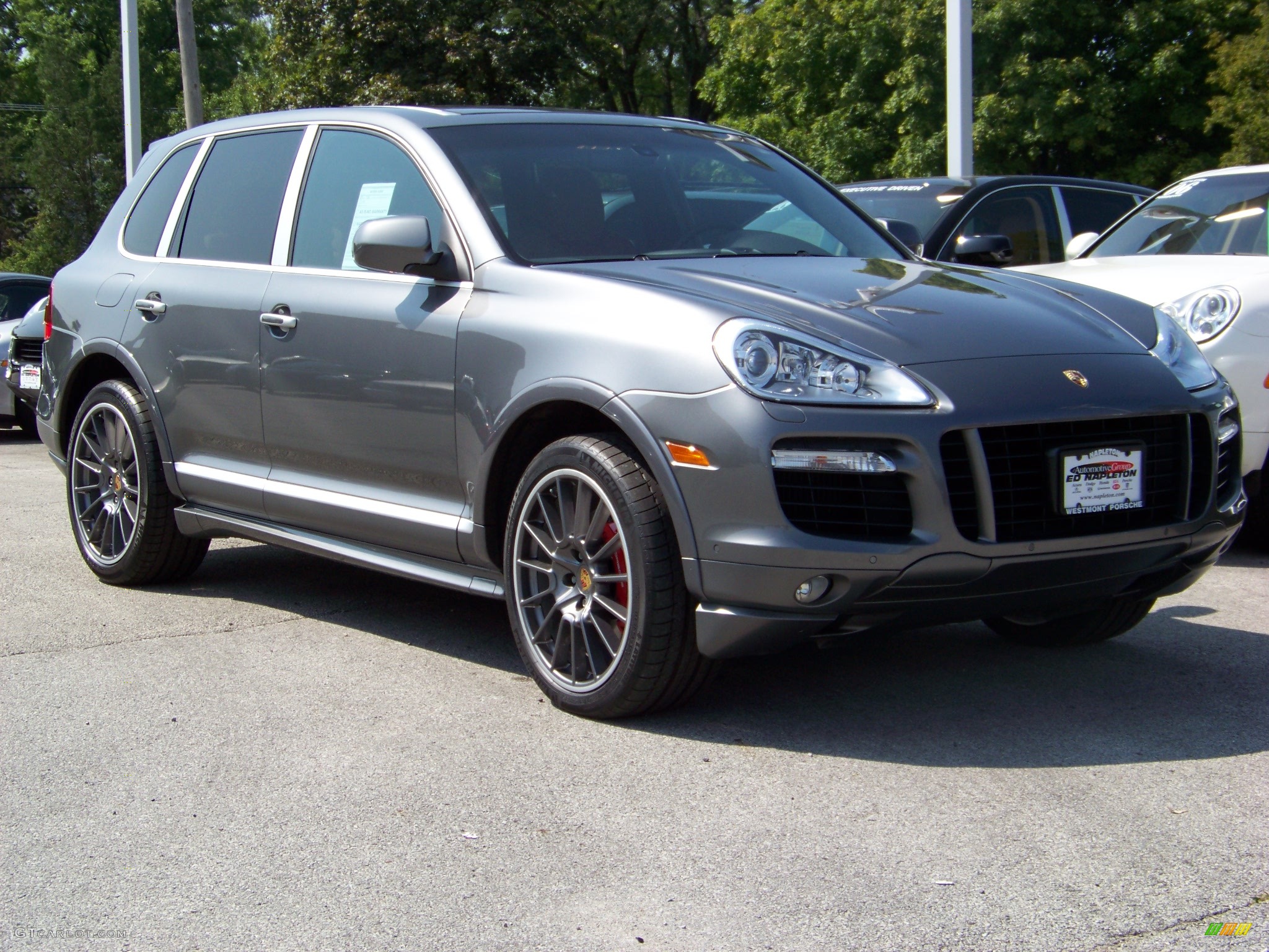 2008 Cayenne Turbo - Meteor Grey Metallic / Chestnut/Black Natural Leather photo #2