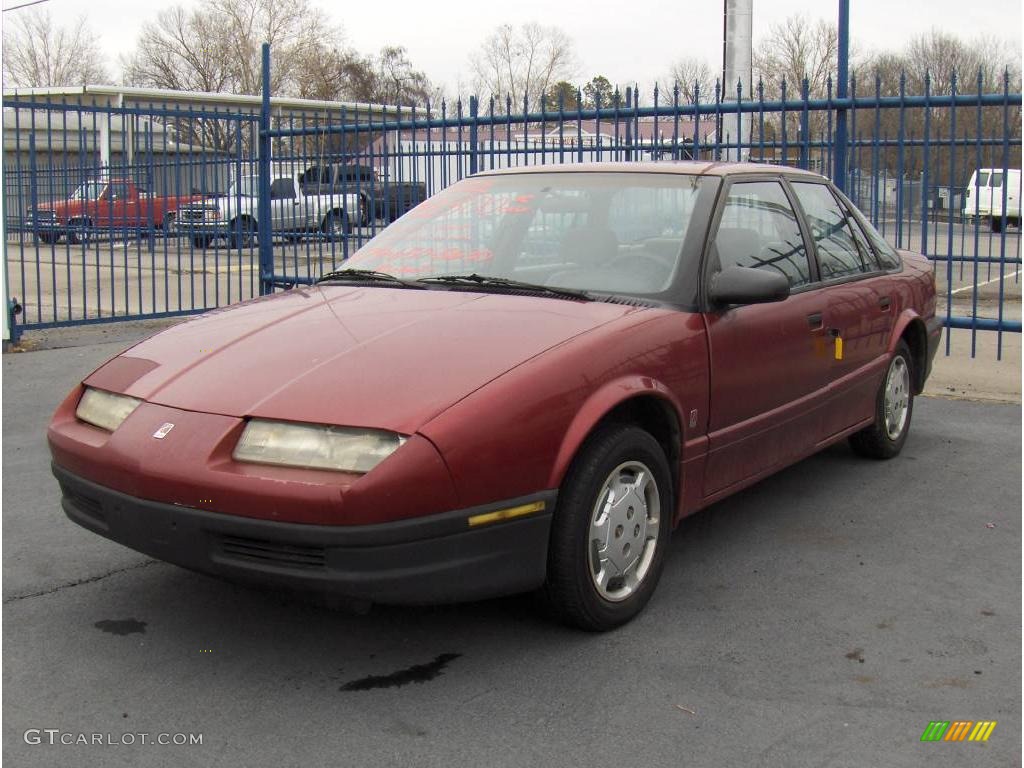 1993 S Series SL1 Sedan - Medium Red / Gray photo #1