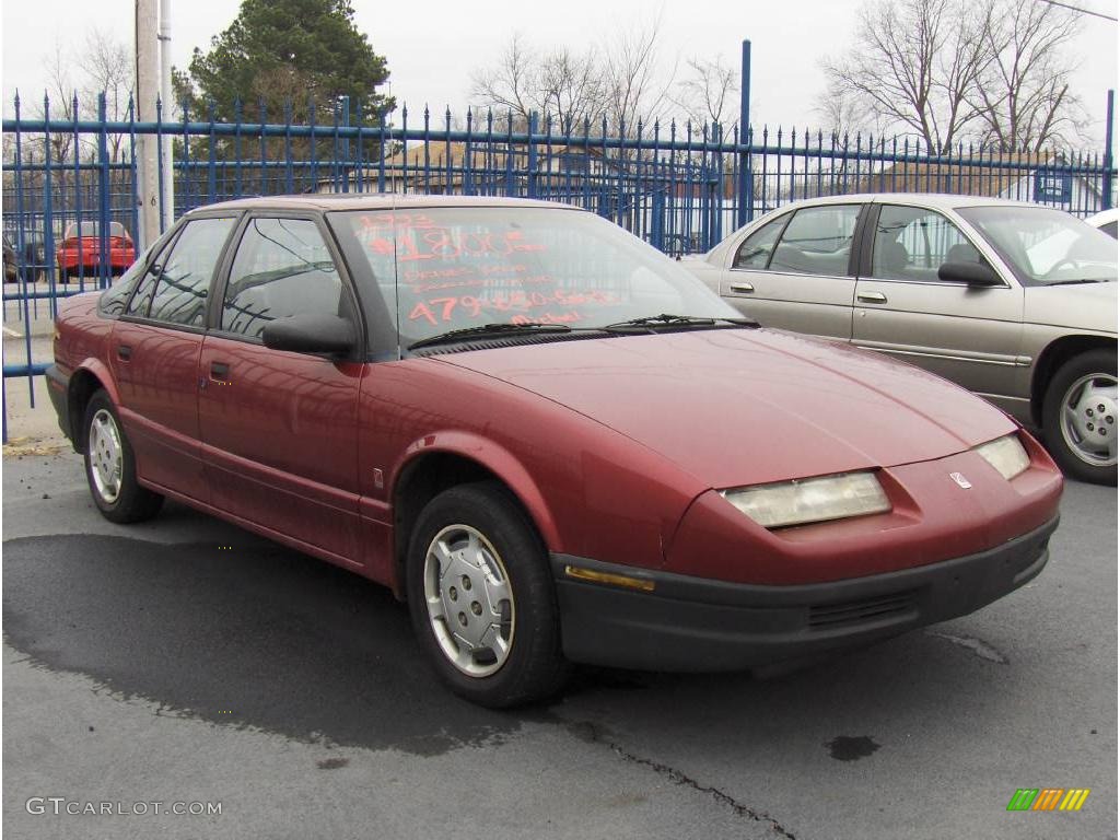 1993 S Series SL1 Sedan - Medium Red / Gray photo #2
