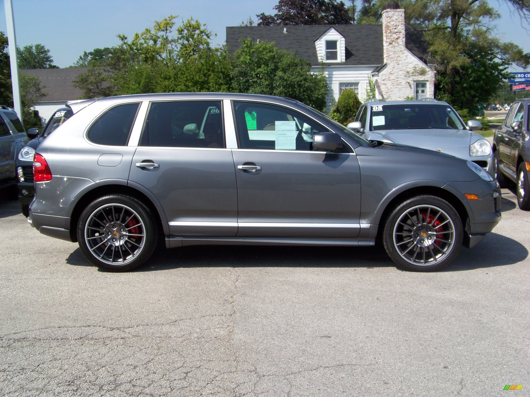 2008 Cayenne Turbo - Meteor Grey Metallic / Chestnut/Black Natural Leather photo #3