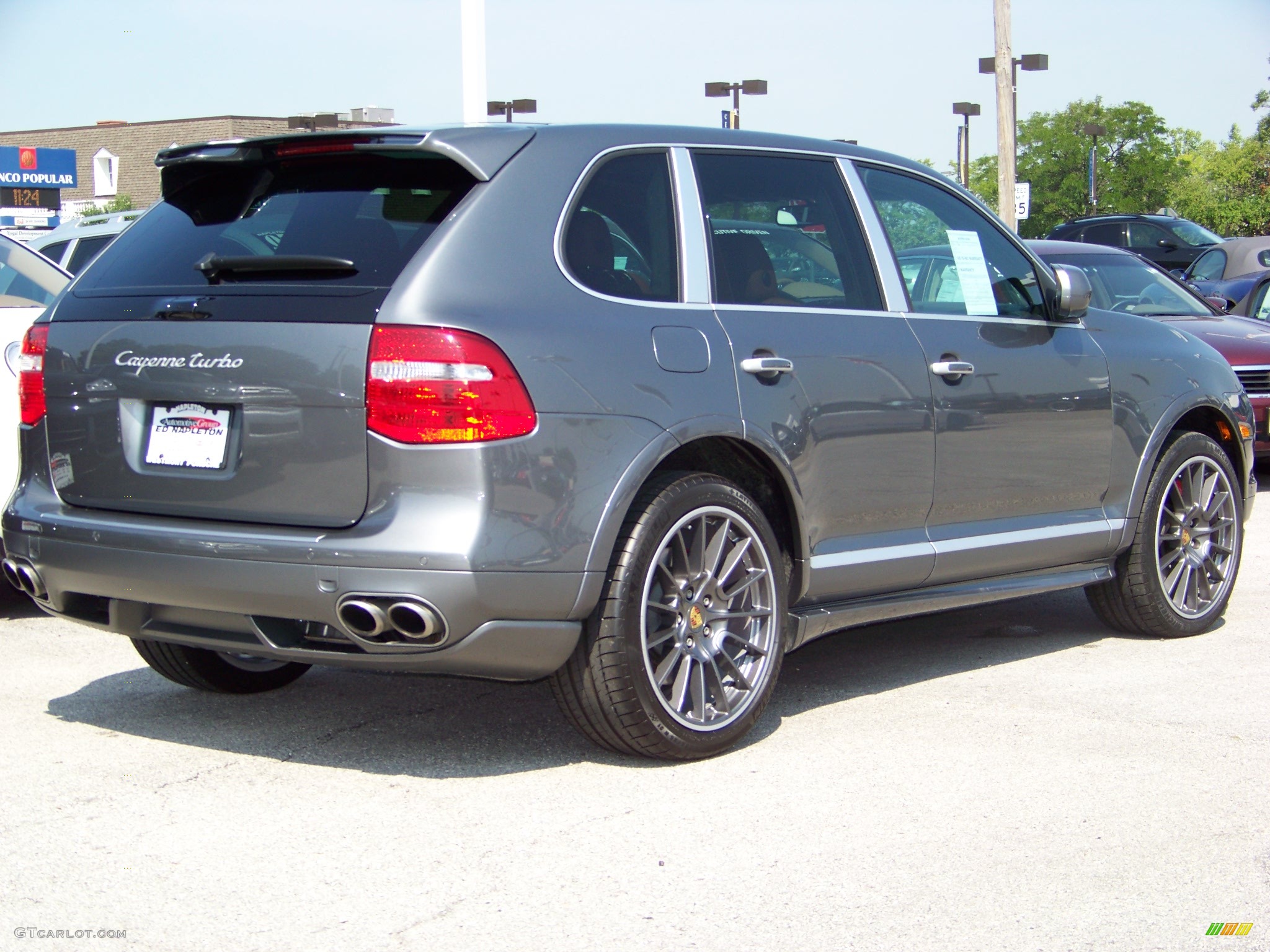 2008 Cayenne Turbo - Meteor Grey Metallic / Chestnut/Black Natural Leather photo #4