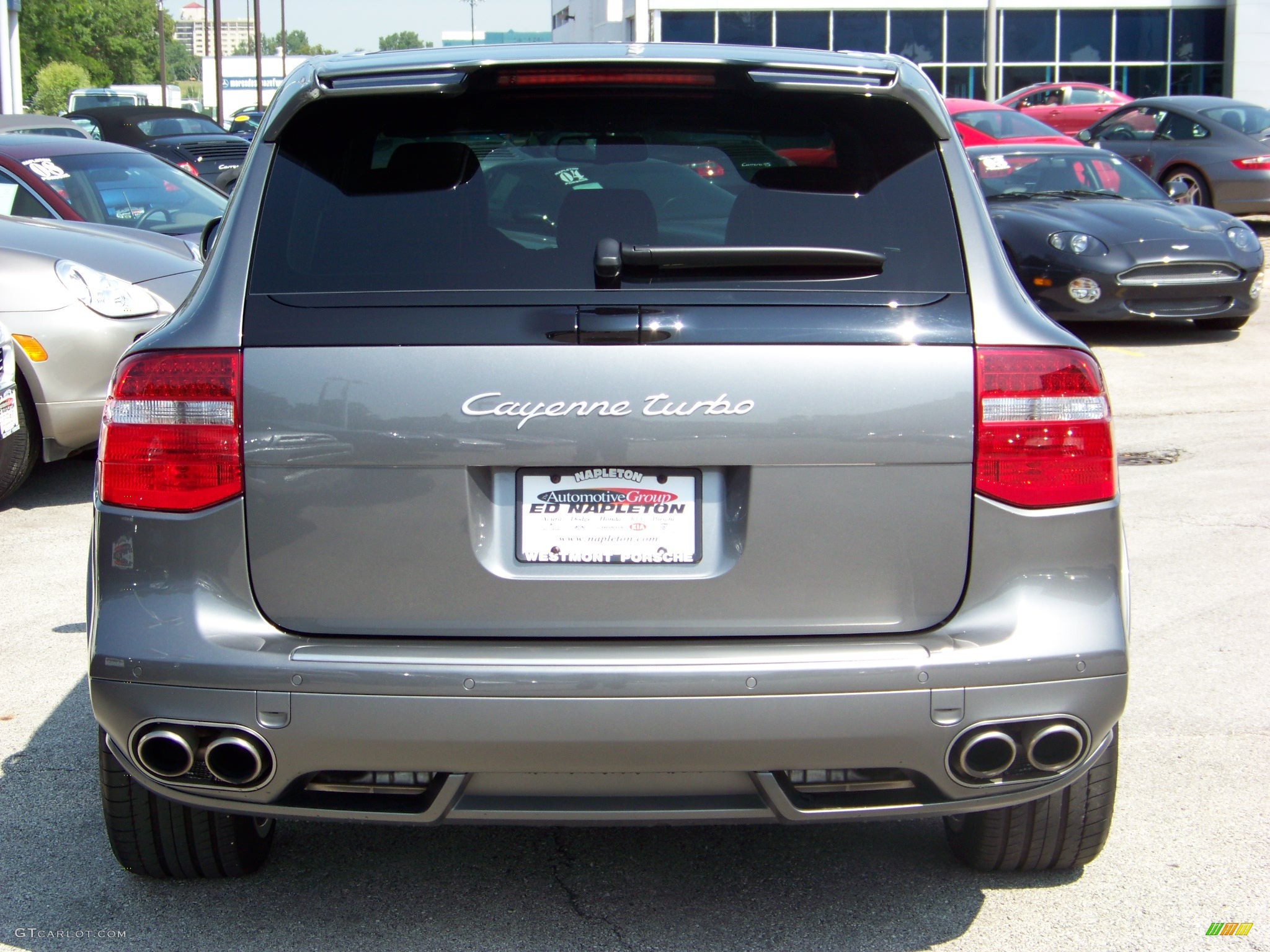 2008 Cayenne Turbo - Meteor Grey Metallic / Chestnut/Black Natural Leather photo #5