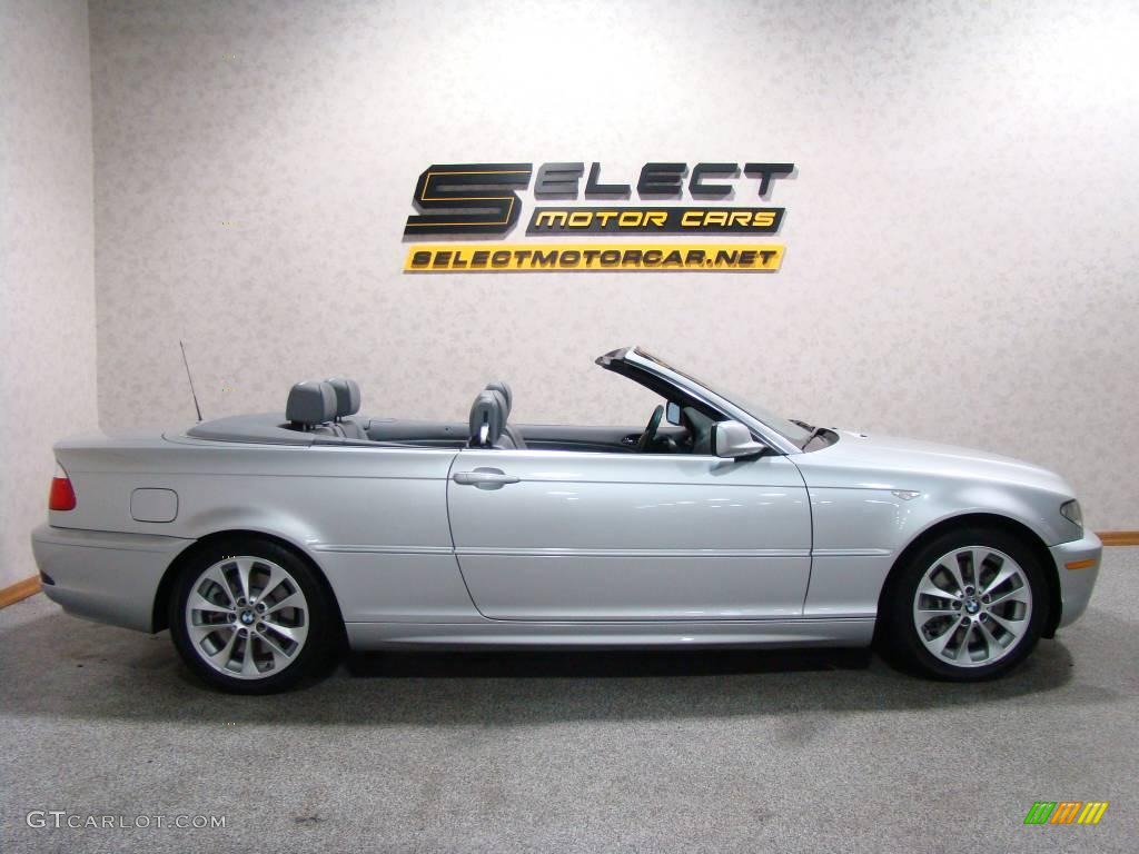 2005 3 Series 330i Convertible - Titanium Silver Metallic / Grey photo #4