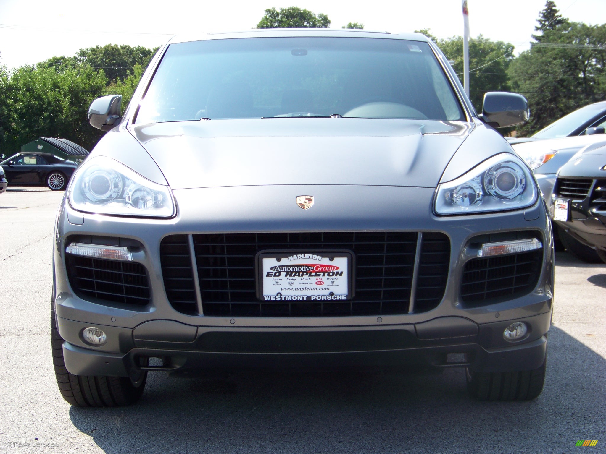 2008 Cayenne Turbo - Meteor Grey Metallic / Chestnut/Black Natural Leather photo #6