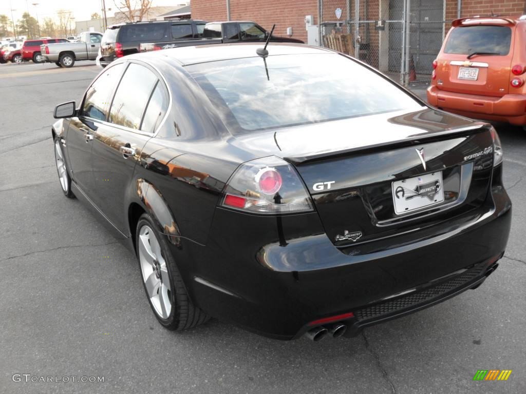 2009 G8 GT - Panther Black / Onyx/Red photo #2