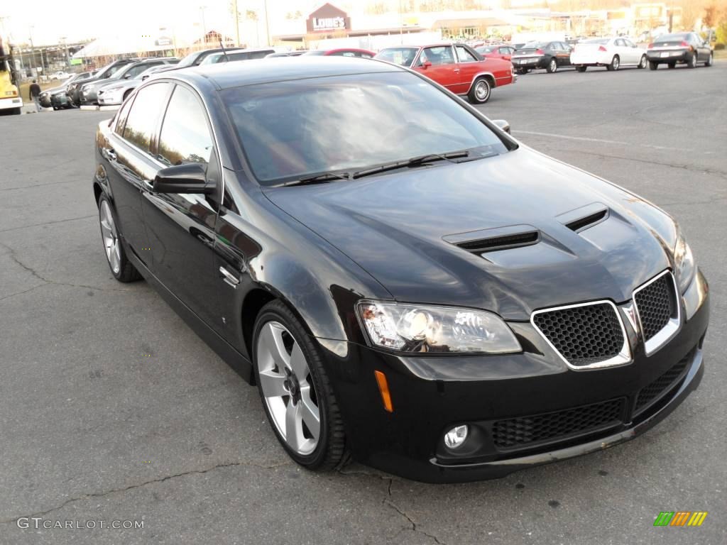 2009 G8 GT - Panther Black / Onyx/Red photo #5