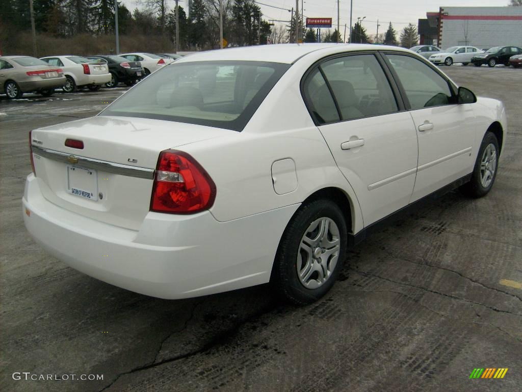 2008 Malibu Classic LS Sedan - White / Cocoa/Cashmere Beige photo #4