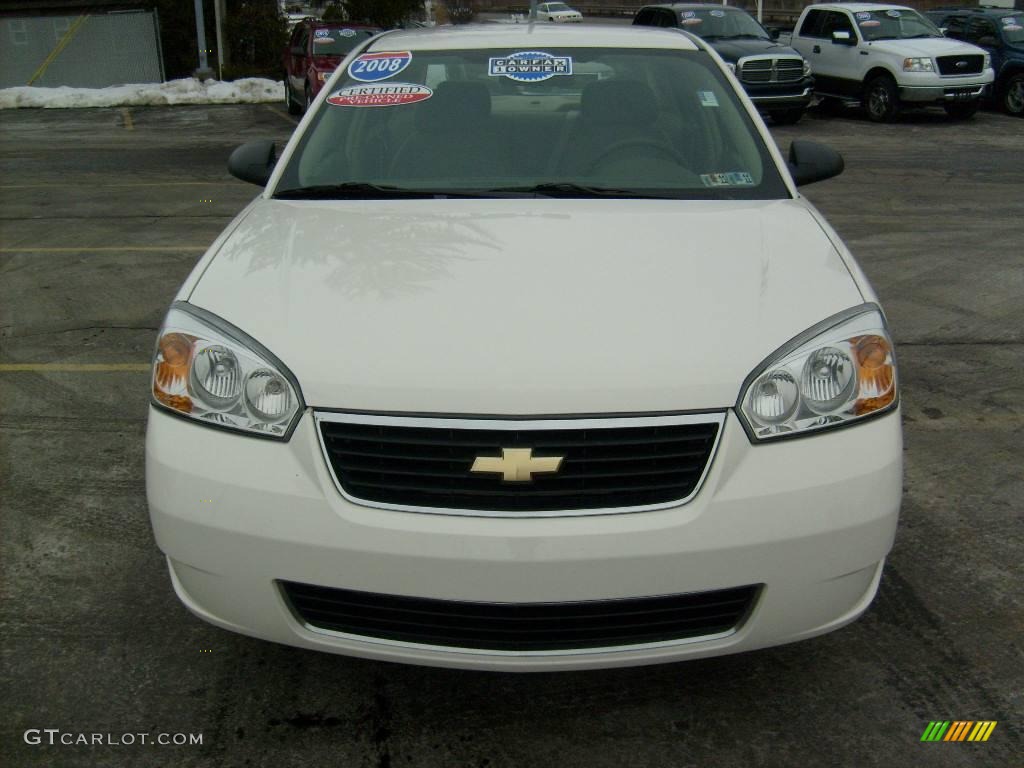 2008 Malibu Classic LS Sedan - White / Cocoa/Cashmere Beige photo #7