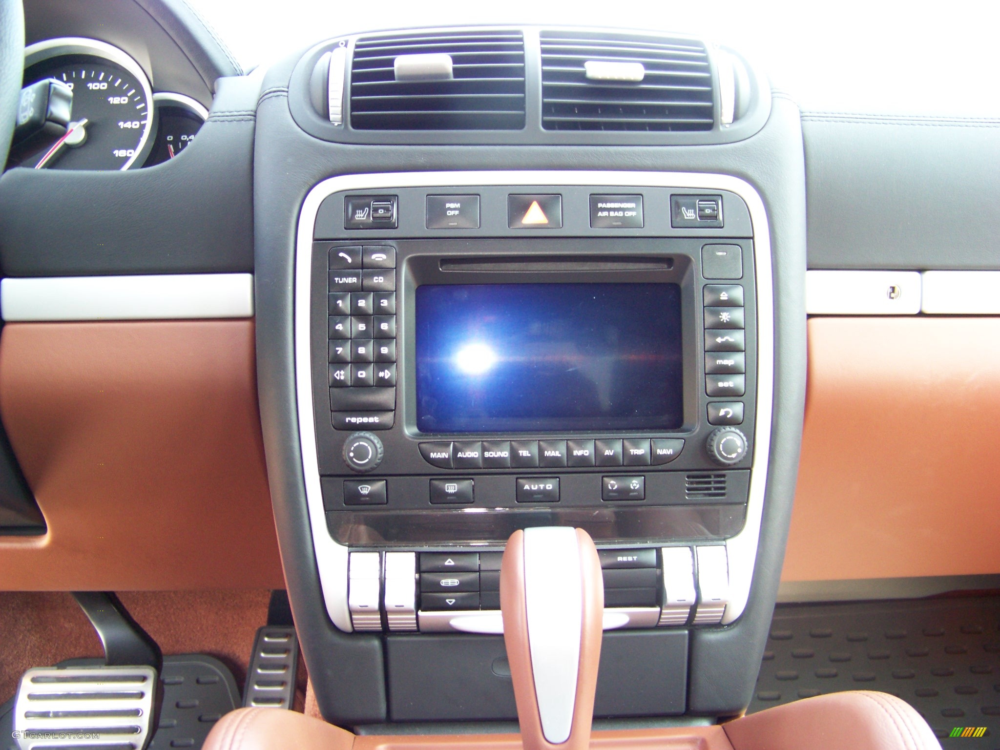 2008 Cayenne Turbo - Meteor Grey Metallic / Chestnut/Black Natural Leather photo #14