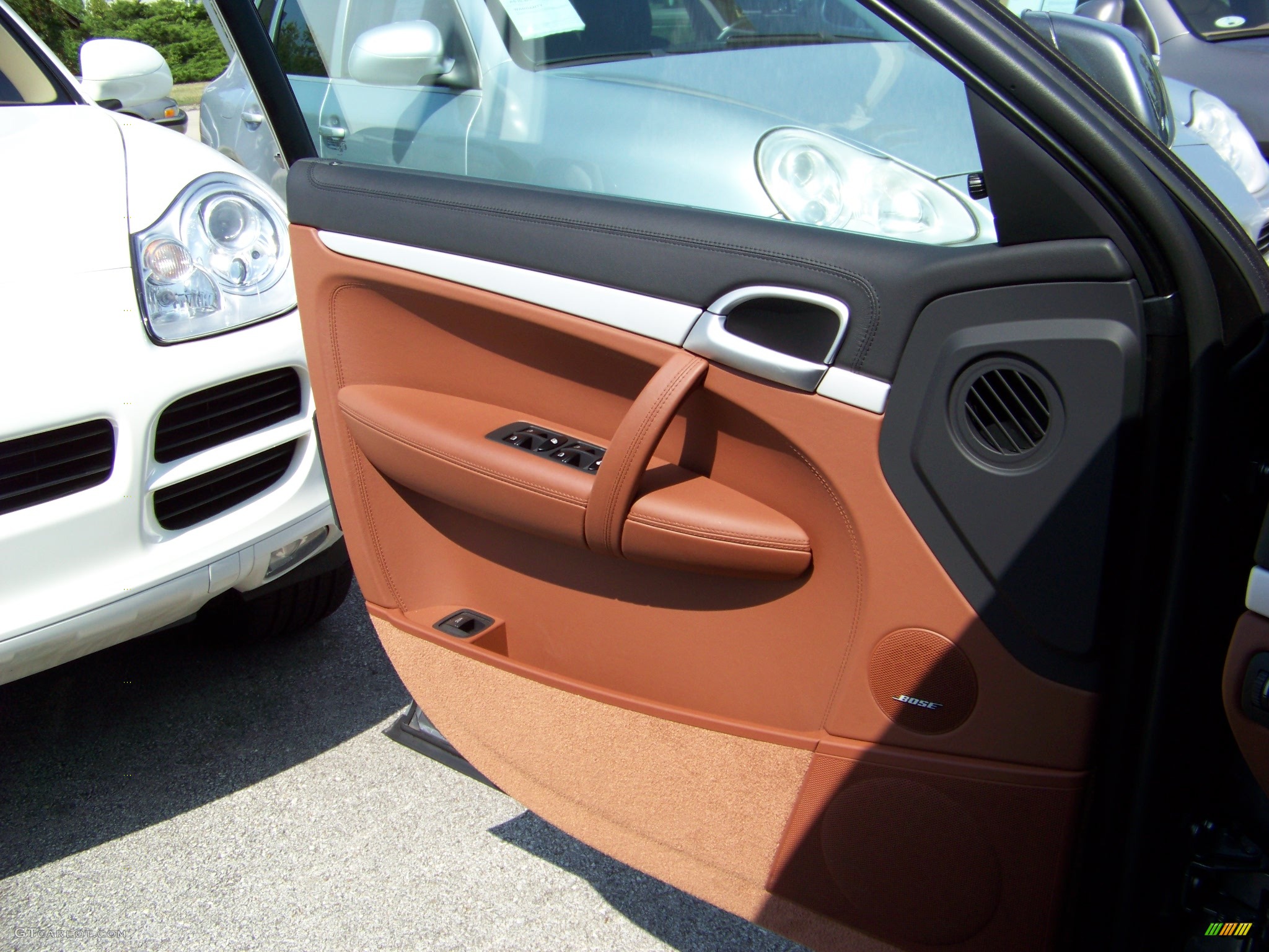 2008 Cayenne Turbo - Meteor Grey Metallic / Chestnut/Black Natural Leather photo #15