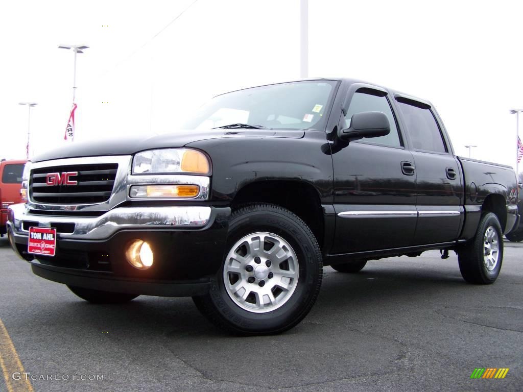 2007 Sierra 1500 Classic SLE Crew Cab 4x4 - Onyx Black / Ebony Black photo #5