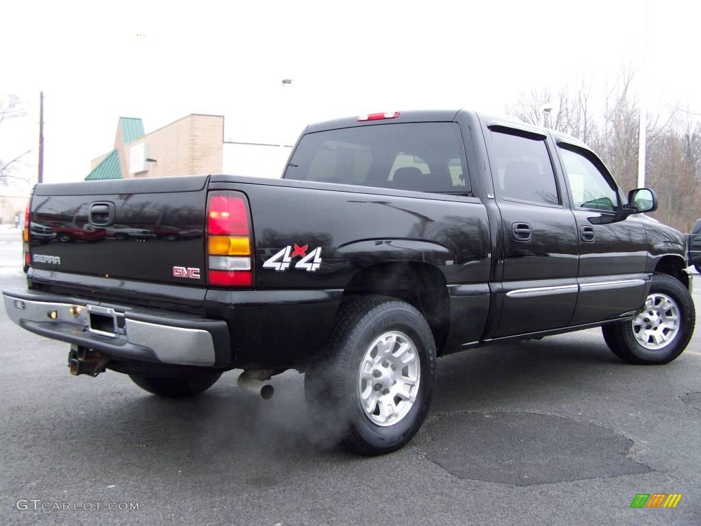 2007 Sierra 1500 Classic SLE Crew Cab 4x4 - Onyx Black / Ebony Black photo #8
