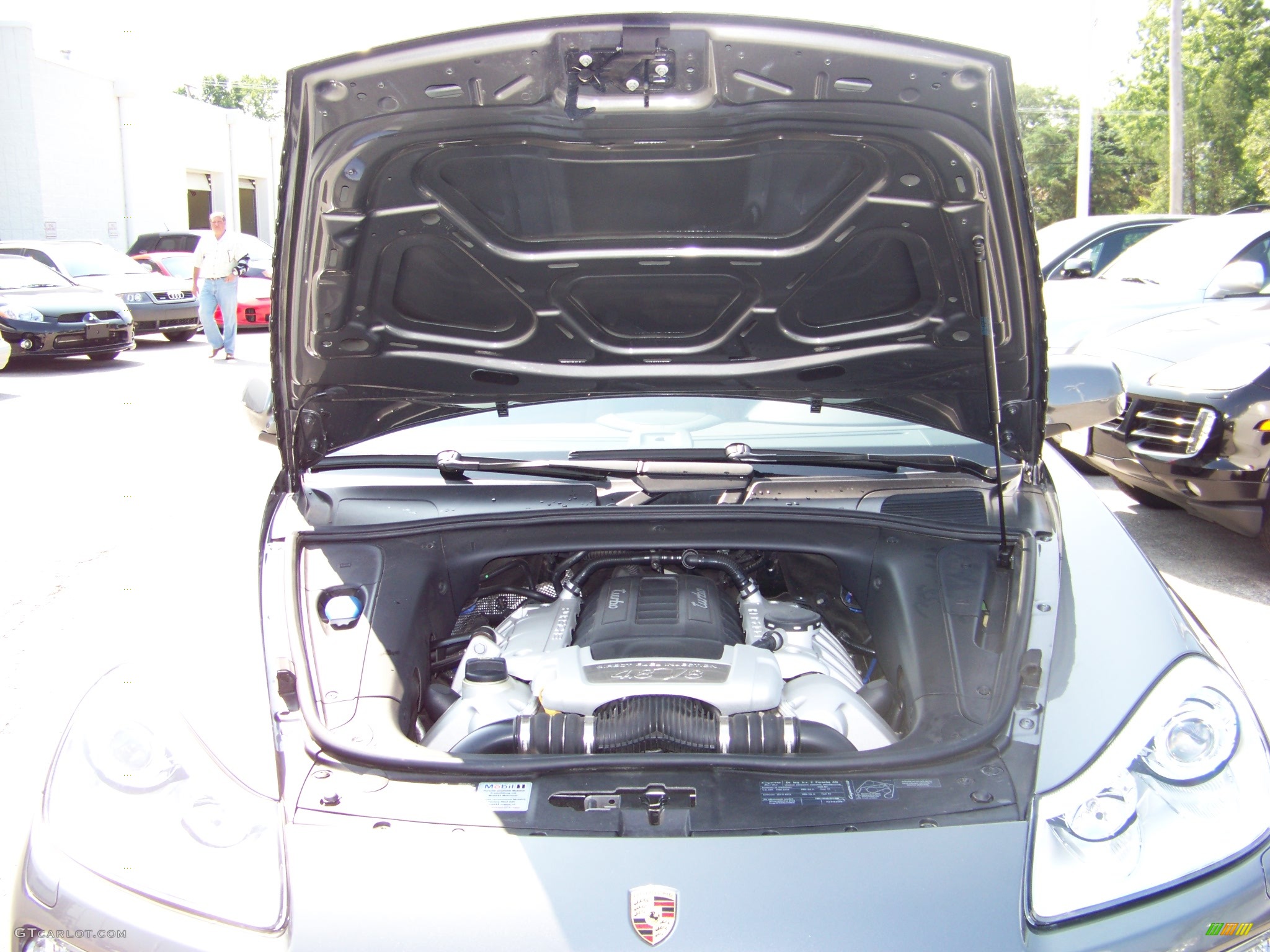 2008 Cayenne Turbo - Meteor Grey Metallic / Chestnut/Black Natural Leather photo #17