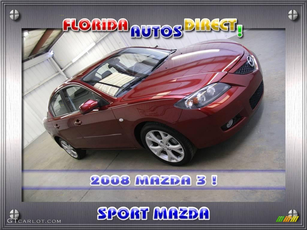 2008 MAZDA3 i Touring Sedan - Copper Red Mica / Black photo #1
