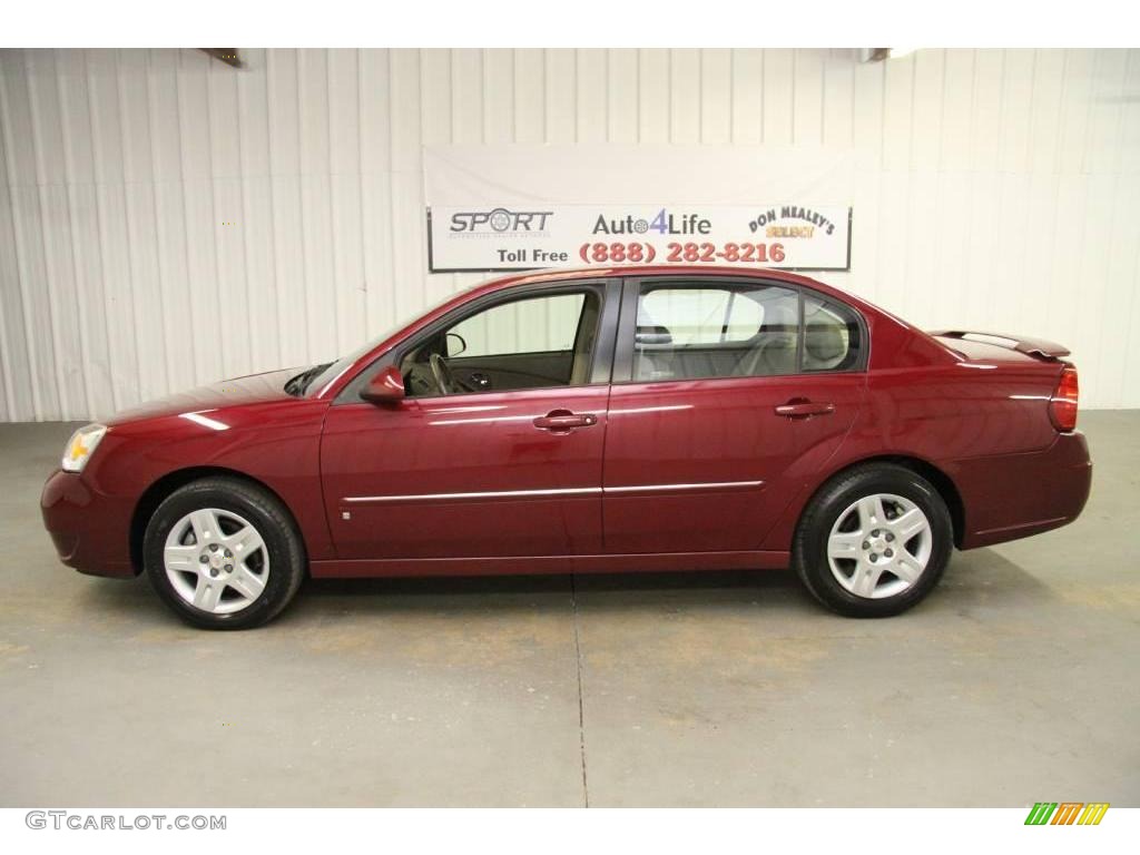 2006 Malibu LT V6 Sedan - Sport Red Metallic / Cashmere Beige photo #8