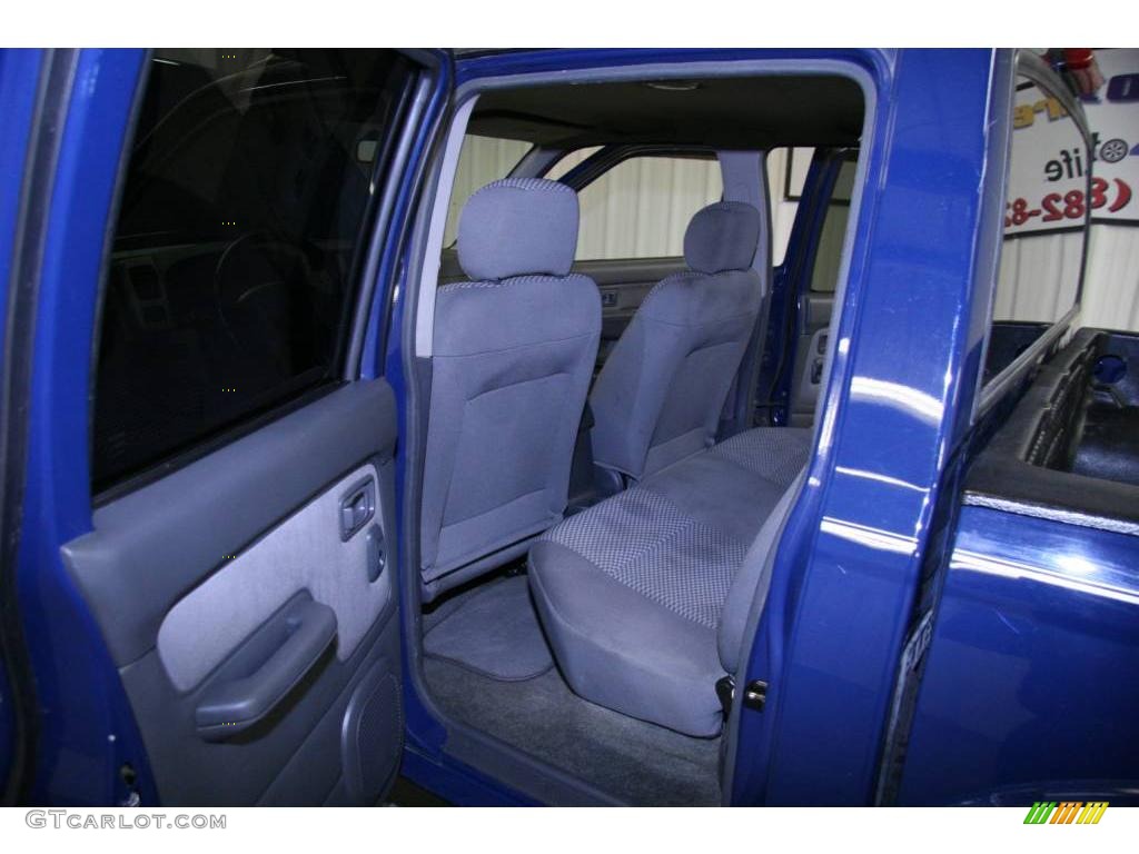 2001 Frontier SE V6 Crew Cab - Just Blue Metallic / Gray photo #13