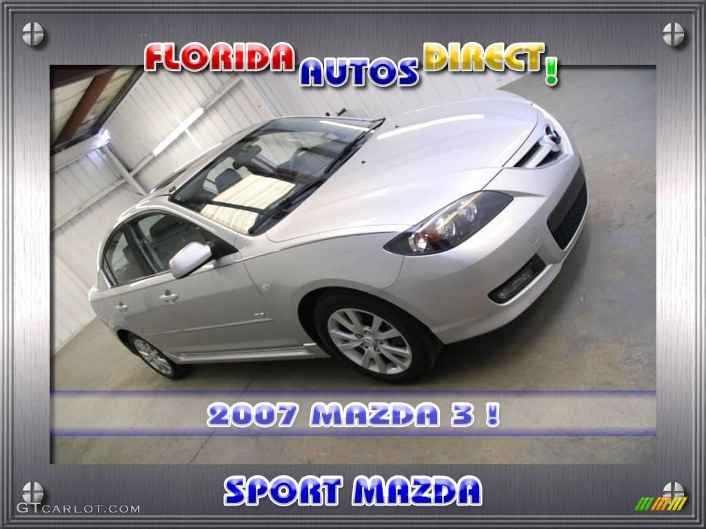 2007 MAZDA3 s Sport Sedan - Sunlight Silver Metallic / Gray/Black photo #1