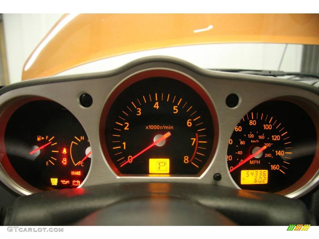 2003 350Z Touring Coupe - Le Mans Sunset / Burnt Orange/Carbon Black photo #33