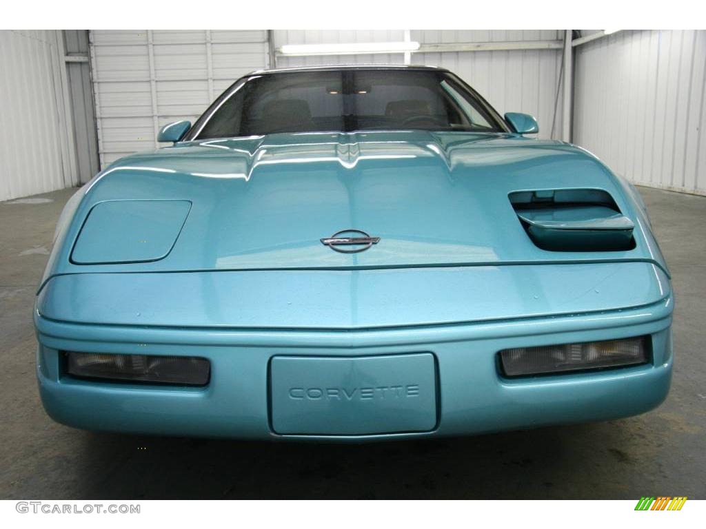 1991 Corvette Coupe - Turquoise Metallic / Saddle photo #3