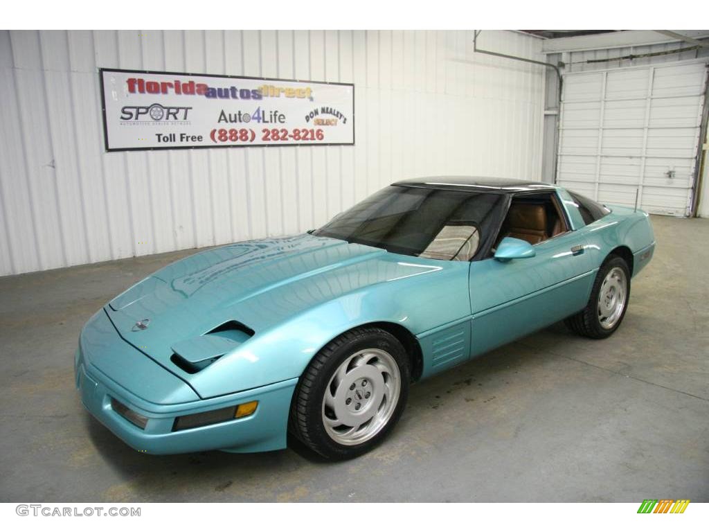 1991 Corvette Coupe - Turquoise Metallic / Saddle photo #4