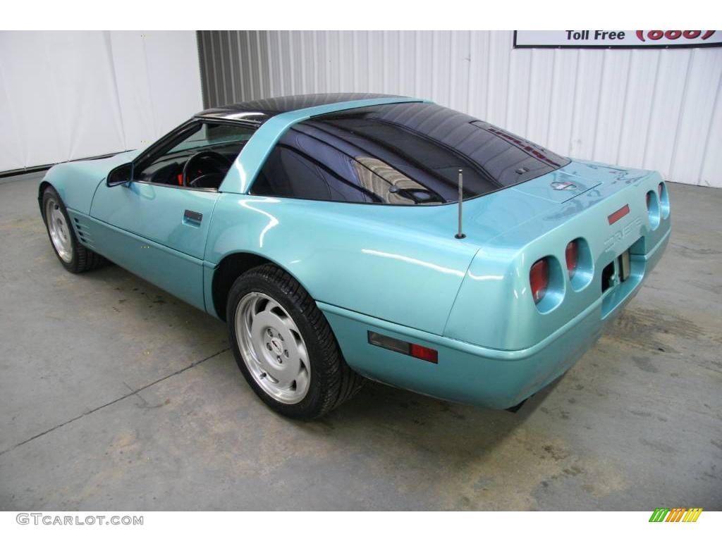 1991 Corvette Coupe - Turquoise Metallic / Saddle photo #7