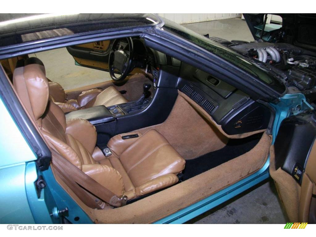 1991 Corvette Coupe - Turquoise Metallic / Saddle photo #9