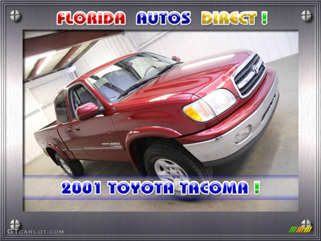 2001 Tundra SR5 TRD Extended Cab - Sunfire Red Pearl / Light Charcoal photo #1