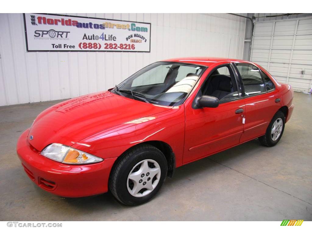 2002 Cavalier Sedan - Bright Red / Graphite photo #4