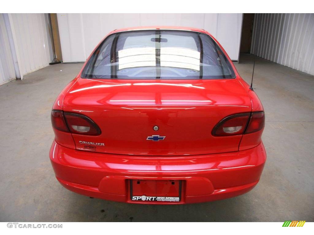 2002 Cavalier Sedan - Bright Red / Graphite photo #6
