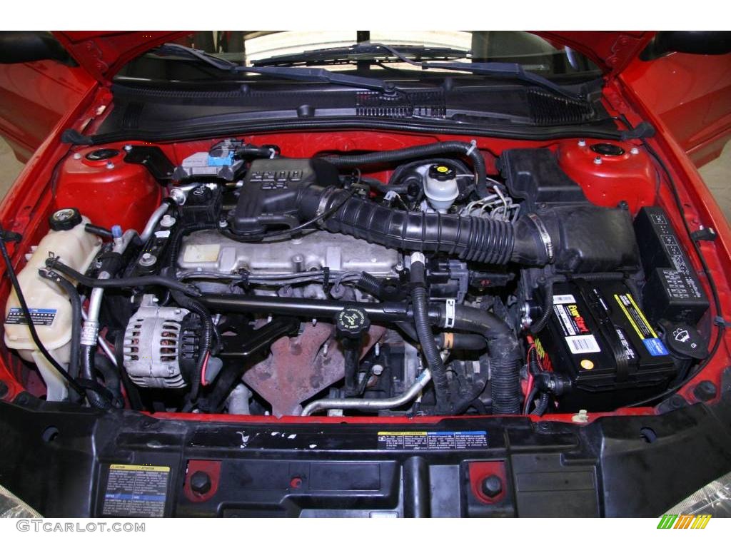 2002 Cavalier Sedan - Bright Red / Graphite photo #37