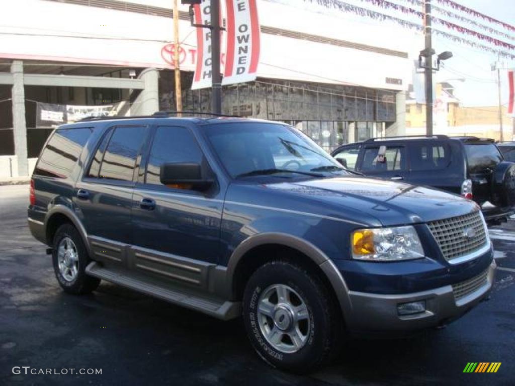 2003 Expedition Eddie Bauer 4x4 - Medium Wedgewood Blue Metallic / Medium Parchment photo #6