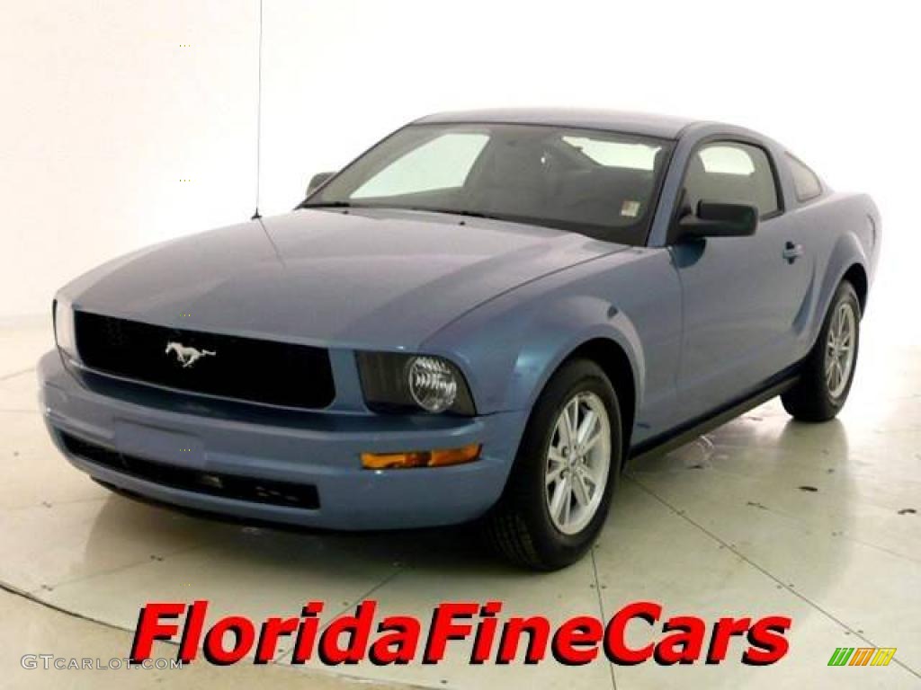 2008 Mustang V6 Deluxe Coupe - Windveil Blue Metallic / Light Graphite photo #1