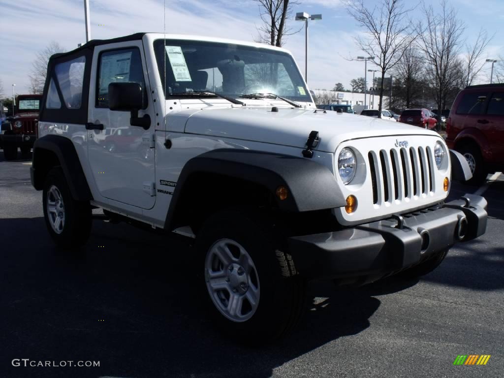 2010 Wrangler Sport 4x4 - Stone White / Dark Slate Gray/Medium Slate Gray photo #4