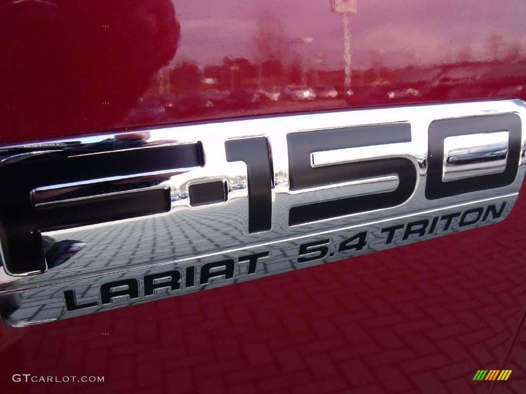 2007 F150 Lariat SuperCab 4x4 - Redfire Metallic / Tan photo #10