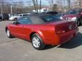 2008 Dark Candy Apple Red Ford Mustang V6 Deluxe Convertible  photo #6