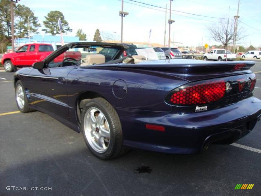 2002 Firebird Trans Am WS-6 Convertible - Navy Blue Metallic / Camel photo #3