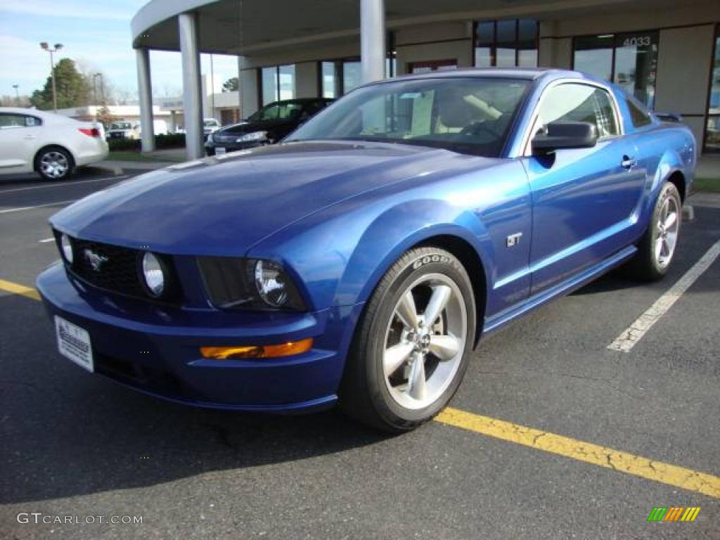 2006 Mustang GT Premium Coupe - Vista Blue Metallic / Light Parchment photo #1