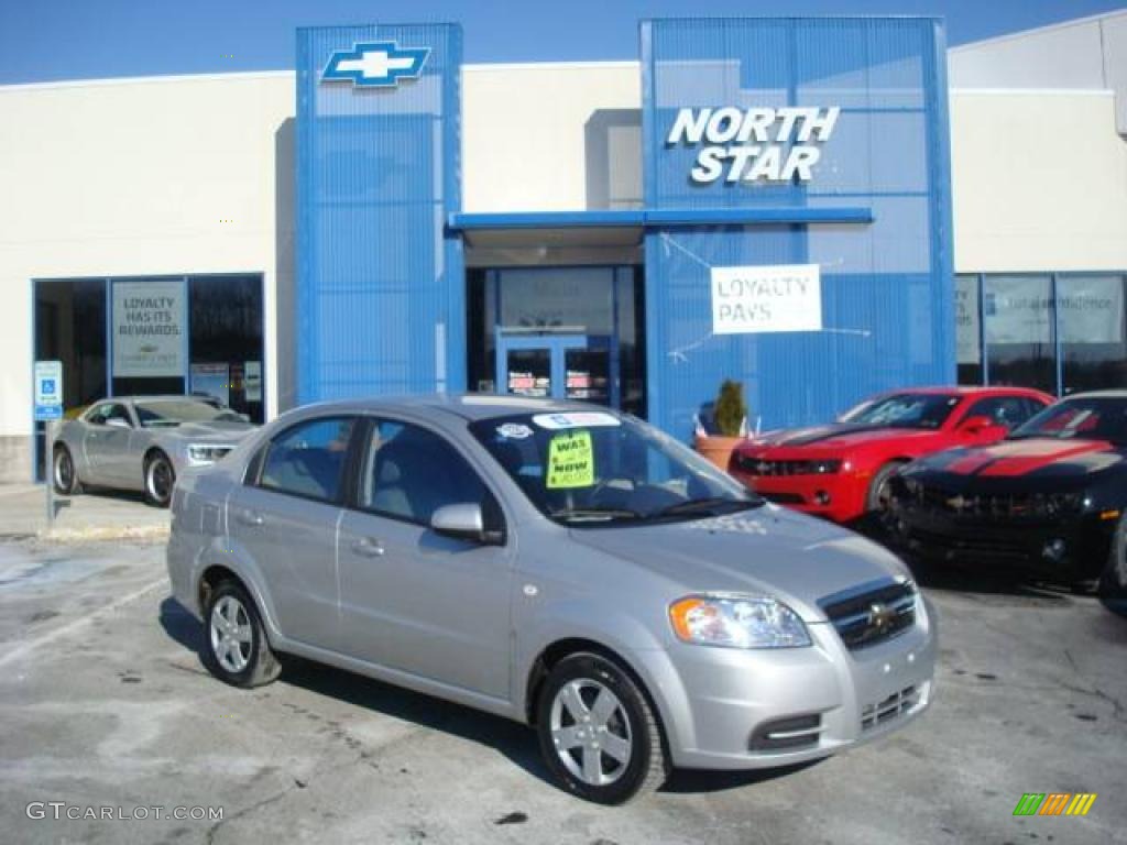 2007 Aveo LS Sedan - Cosmic Silver / Charcoal Black photo #1