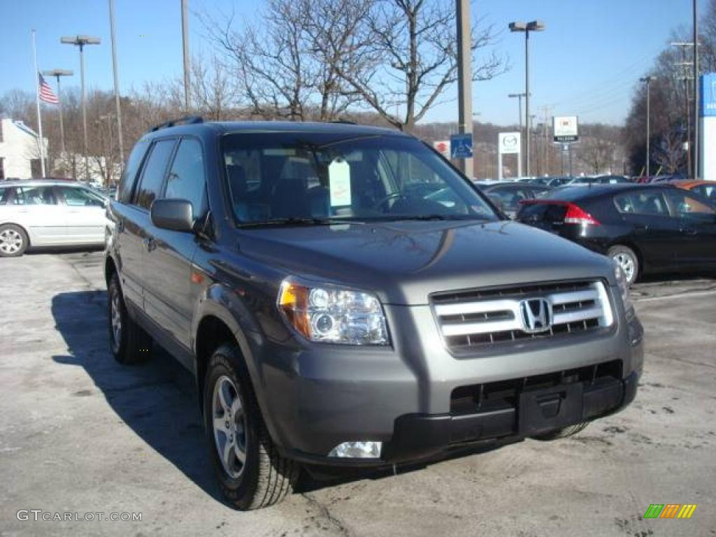 2007 Pilot EX-L 4WD - Nimbus Gray Metallic / Gray photo #5