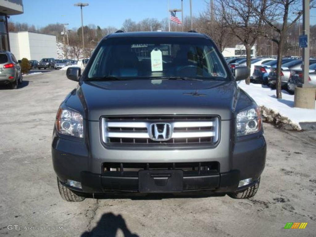 2007 Pilot EX-L 4WD - Nimbus Gray Metallic / Gray photo #6