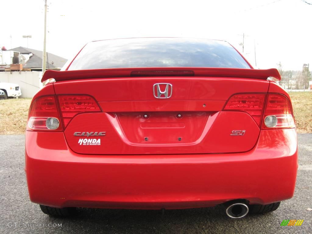 2007 Civic Si Sedan - Rallye Red / Black photo #7